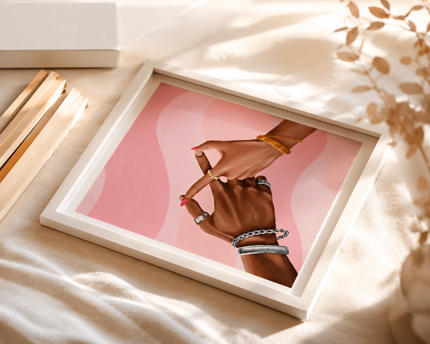 Custom framed forever poster — bespoke illustrated print